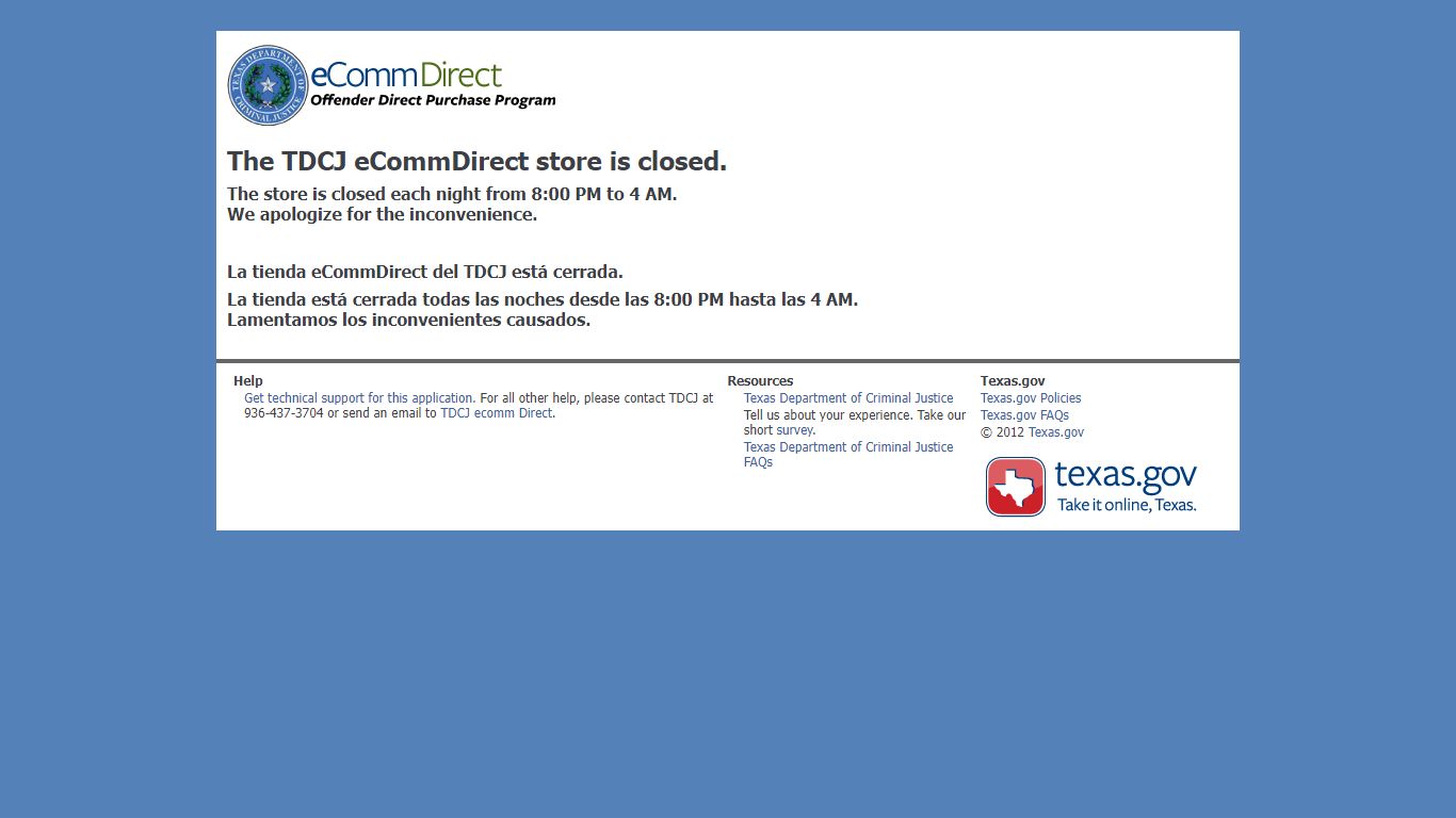 Official TDCJ Commissary & Trust Fund Deposit | Texas.gov